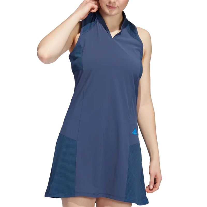 Women Golf Tennis Dress Zipper Collar Workout Sleeveless Athletic Dress  with Built in Shorts and Pockets Sportswear