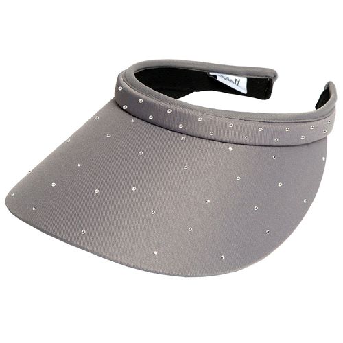 Glove It Women's Grey Bling Slide On Visor