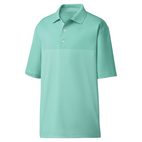 FootJoy Men's Lisle Engineered Pin Stripe Self Collar Polo