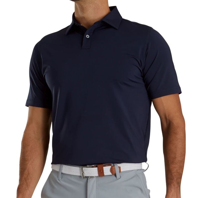 FootJoy Men s Athletic Fit Solid Lisle Self Collar Polo