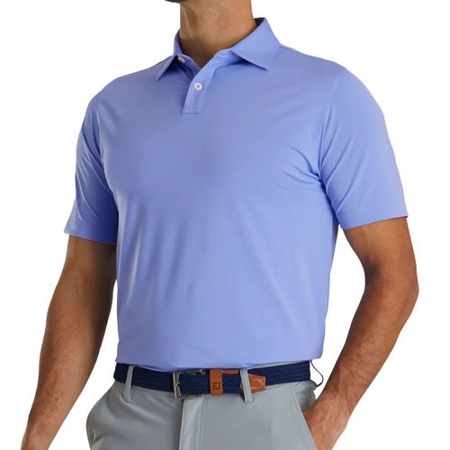 FootJoy Men's Athletic Fit Solid Lisle Self Collar Polo