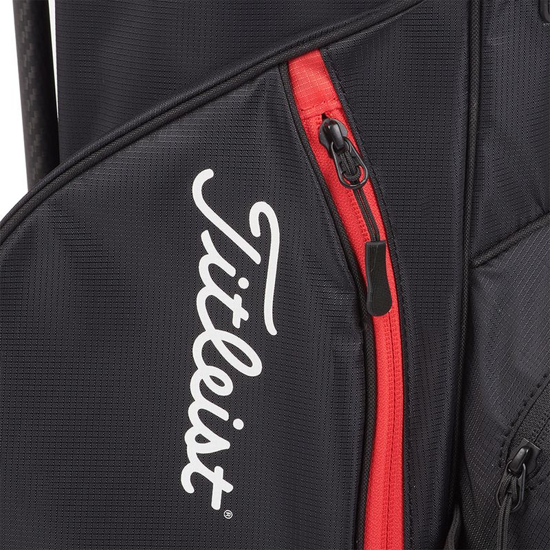 Titleist Players 4 Carbon Stand Bag Black/Black/Red