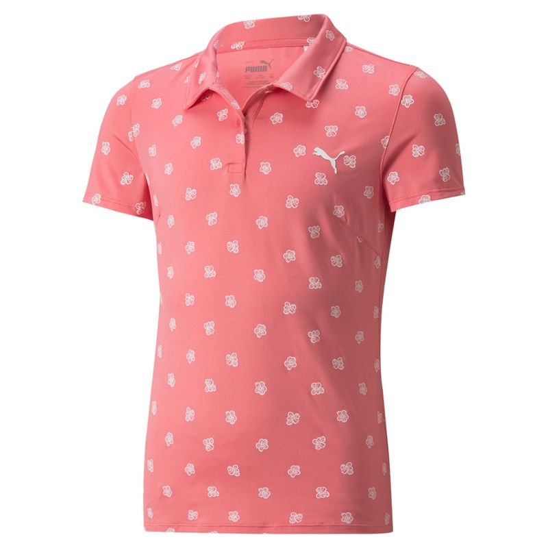 Puma Girl s MATTR Hibiscus Polo Rapture Rose Bright XL