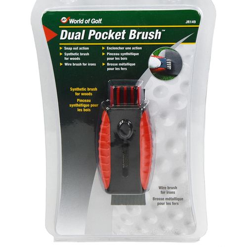 JEF World of Golf Dual-Sided Pocket Brush
