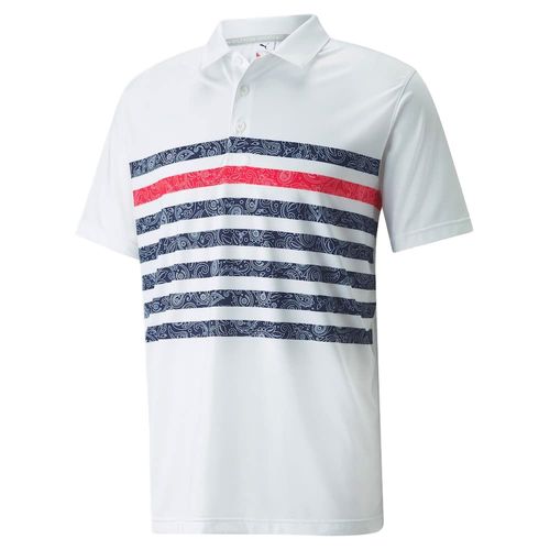 PUMA Men's Volition Paisley Stripe Polo