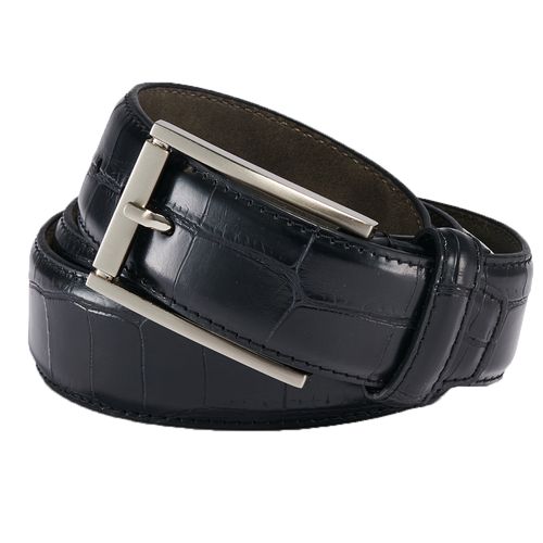 Gem-Dandy Men's Croco Print Leather Belt