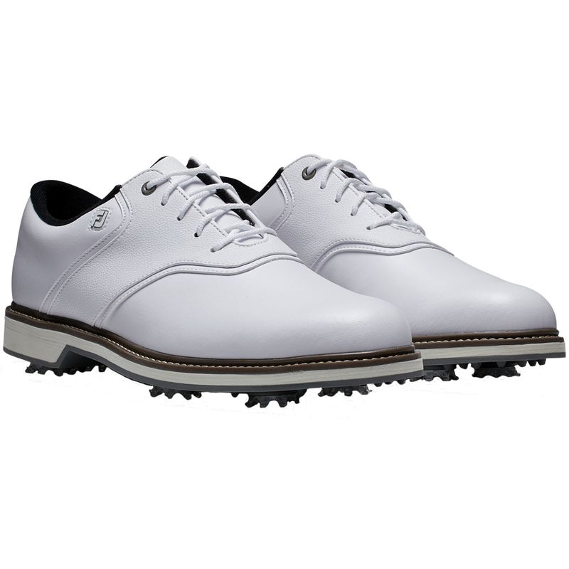 FootJoy FJ Originals Golf Shoes (White/Brown, 14) 