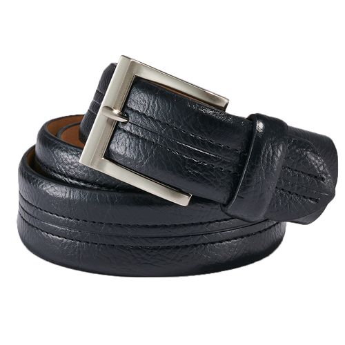 Gem-Dandy Men's Leather 2 Stitch Row Belt