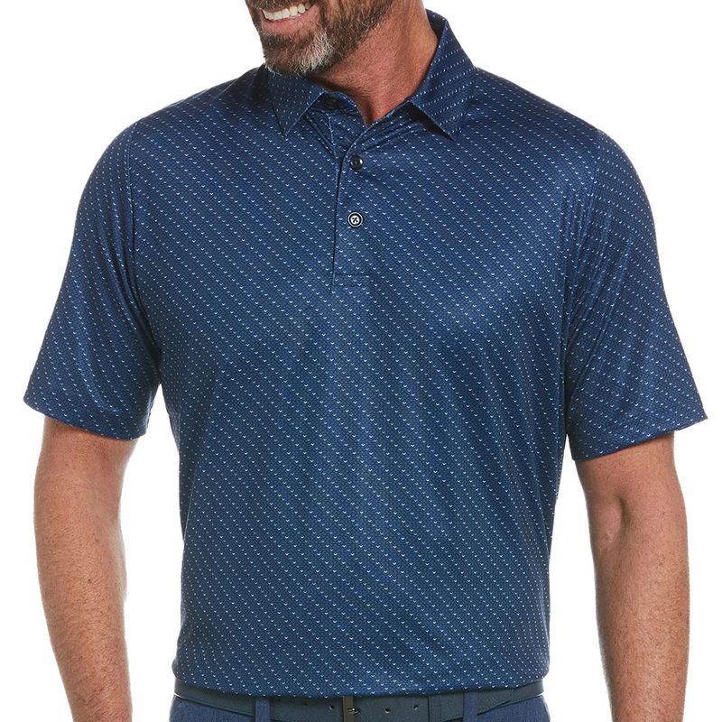 Callaway Men's Swing Tech Allover Chevron Print Short Sleeve Golf Polo