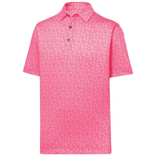 FootJoy Men's Painted Floral Lisle Self Collar Polo