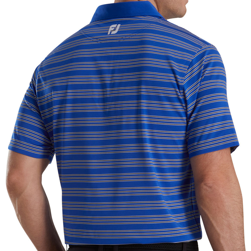 NWT selling Footjoy Men's Trio Stripe Stretch Jersey Golf Polo Shirt Denim Blue Size 2XL