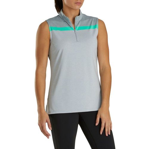 FootJoy Women's Lisle Sleeveless 1/4 Zip Mock