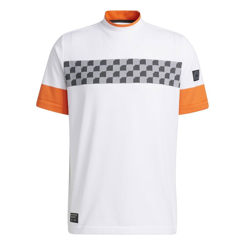 adidas Men's Adicross Checkered Mock Neck Polo - Worldwide Golf Shops