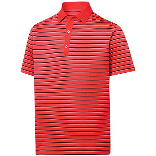 FootJoy Men's Athletic Fit Multi-Stripe Lisle Self Collar Polo