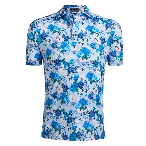 G/FORE Men's Photo Floral Tech Jersey Polo