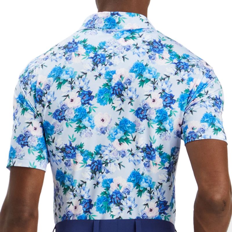 G/FORE Men's Photo Floral Tech Jersey Polo