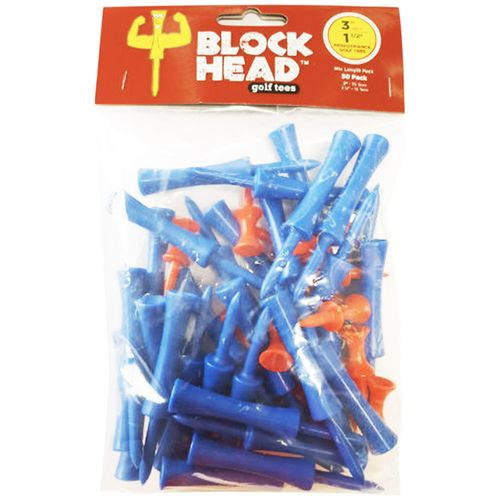 GT Golf Supplies 3" Block Head Tees - 50pc