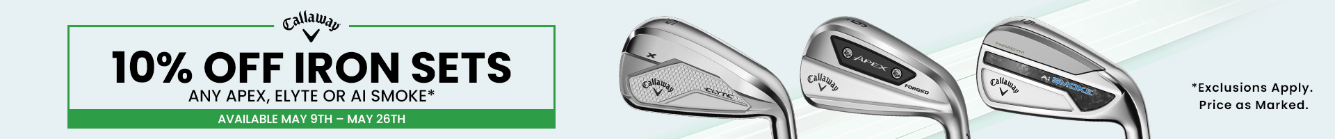 Callaway Irons 10% Off